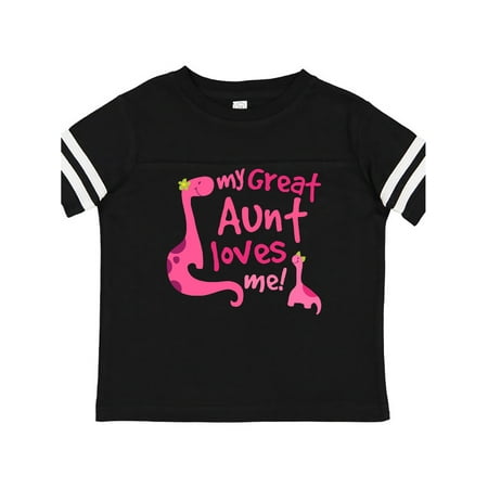 

Inktastic My Great Aunt Loves Me Dino Gift Toddler Toddler Girl T-Shirt