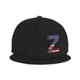 thumbnail image 2 of ZICANCN Letter Z Usa Flag Stickers Baseball Caps, Trucker Hats for Men And Women, Adjustable Breathable Flat Caps, Black, 2 of 8