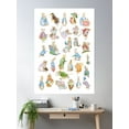 thumbnail image 2 of Nursery Characters, Peter Rabbit, Beatrix Potter Collage Poster Wall Art, Modern Wall Decor For Living Room Bedroom, 8x12 UNFRAMED, 2 of 3