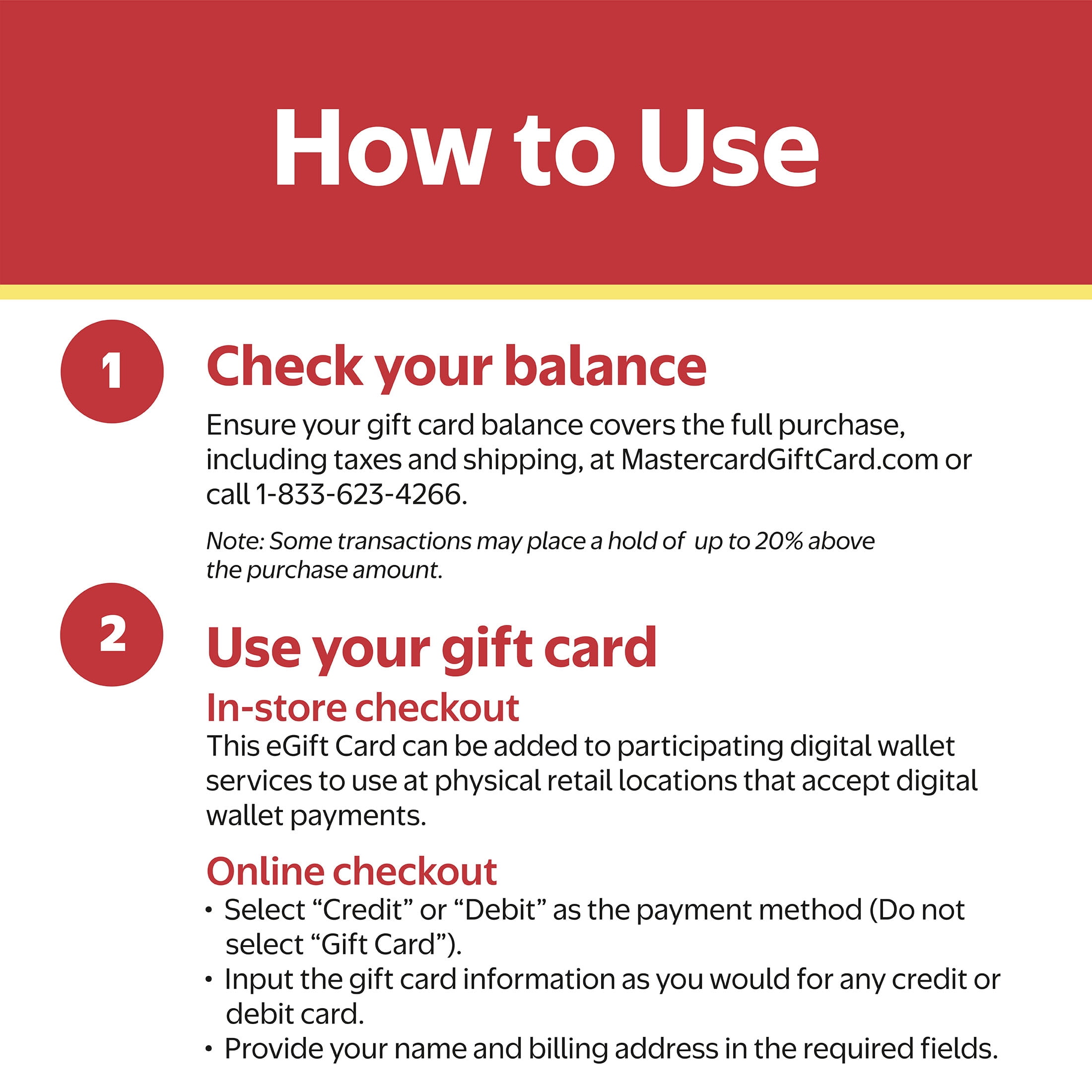 Mastercard® $20-$500 Red Diamonds eGift Card (Plus $6.84 Purchase Fee) [Email Delivery]