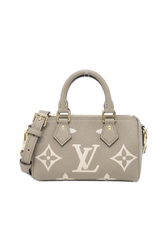 Pre-Owned Louis Vuitton Two-Tone Monogram Empreinte Nano Speedy Boston Bag M82890