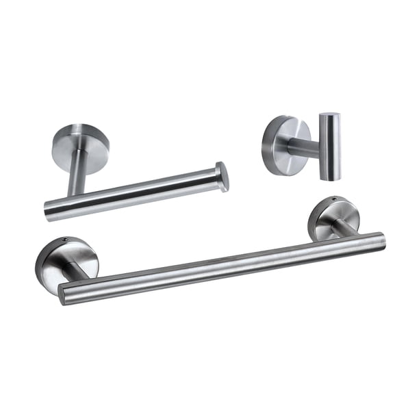 Juego de 3 ganchos para toallero y soporte de papel higiénico de acero inoxidable. Leyfeng Accesorios de baño