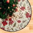 Dreamtimes Christmas Flower Holly Christmas Tree Mats Waterproof Tree