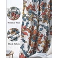 thumbnail image 3 of Red Blue Floral Blackout Curtains for Bedroom Living Room Darkening Curtains 54 Inch Long Modern Watercolor Flower Leaf Plant Short Curtain for Small Window Treatment Grommet Drapes 52"x54"x2, 3 of 9