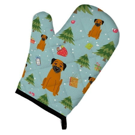 

Carolines Treasures BB4699OVMT Christmas Border Terrier Oven Mitt Large multicolor