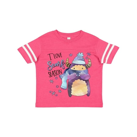 

Inktastic I Love Scarf Season Cute Winter Yeti Gift Toddler Boy or Toddler Girl T-Shirt