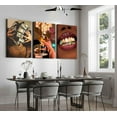 thumbnail image 4 of Hieng 3Pcs Trendy Luxury Girl Wall Art American African Woman Canvas Poster Prints Fashion Abstract Painting Pictures for Bedroom Living Room Bar Cart Dining Room Wall Decor in Unframed, 4 of 6