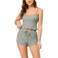 thumbnail image 2 of Unique Bargains Women's Pajama Spaghetti Strap Cami Shorts Lounge Sleepwear Sets, 2 of 5