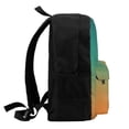 thumbnail image 4 of Lsque Orange To Teal Gradient1 Pattern Adult Backpack – Durable & Lightweight PU Canvas Storage Bag , 15” Laptop Compartment, and Multiple Pockets, 4 of 7