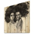 thumbnail image 2 of Designart 'Portrait of Afro American Woman XI' Modern Print on Natural Pine Wood, 2 of 5
