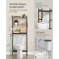 thumbnail image 4 of SONGMICS Estantería sobre el Inodoro, Organizador de Baño de 3 Niveles sobre el Inodoro con Estantes Ajustables, Estantería de Baño Multifuncional, Greige y Negro, 4 of 5