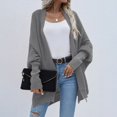 thumbnail image 2 of Vedolay Cardigans for Women Slim Long Sleeve Coat Cardigan Trench Jacket Suit Dark Gray,L, 2 of 5
