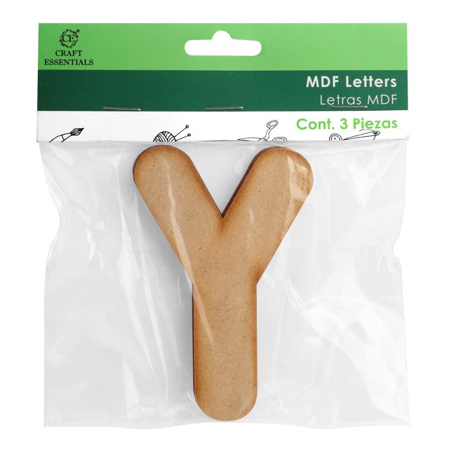Bolsa Con 3 Piezas Letras De Madera Corte Mdf 3Mm Politec cafe Y