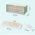 thumbnail image 4 of Pull Out Ice  Bin, Dustproof Food Grade Large Capacity Plastic Ice  Tray Easy Demoulding 3 Layer Flexible With Ice Shovel For Baby Food For Yogurt 3 Layer Pull Out Ice Box Ice, 4 of 8