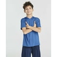 thumbnail image 2 of Real Essentials 3 Pack: Boys Dry-Fit Youth Teen Active Athletic Short Sleeve Workout Hoodie - Hooded Pullover Shirts, 2 of 6