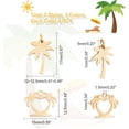 thumbnail image 4 of 16pcs 2 Styles 2 Colors Coconut Tree Charms Stainless Steel Coconut Palm Charms with Jump Rings Stamping Blank Tree Charms Beach Style Pendants for DIY Jewelry Making Hole:1.5mm, 4 of 5