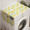 thumbnail image 1 of Watercolor Washing Machine Organizer, Artwork of Hand Drawn Flowers Paint Blots and Splashes, Anti-slip Fabric Top Cover for Washer and Dryer, Yellow Green, by Ambesonne, 1 of 1