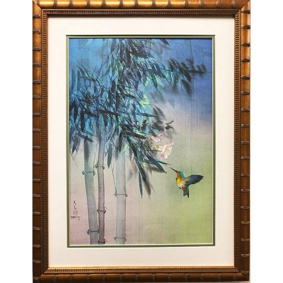 David Lee "Evening Flight" New Custom Framed Asian Art Generic