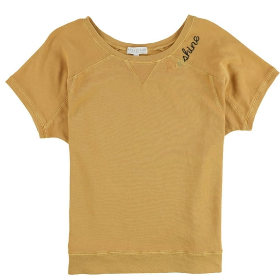 P.J. Salvage Womens Sunshine Pajama Sweatshirt Top, Yellow, Small