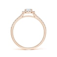 thumbnail image 2 of ANGARA Natural Diamond Halo Ring with Accents in 14K Rose Gold for Women (Size-4.5mm | Color-G | Clarity-VS2) | April Birthstone, Birthday, Anniversary, Jewelry Gift for Women | Natural Diamond Ring, 2 of 9