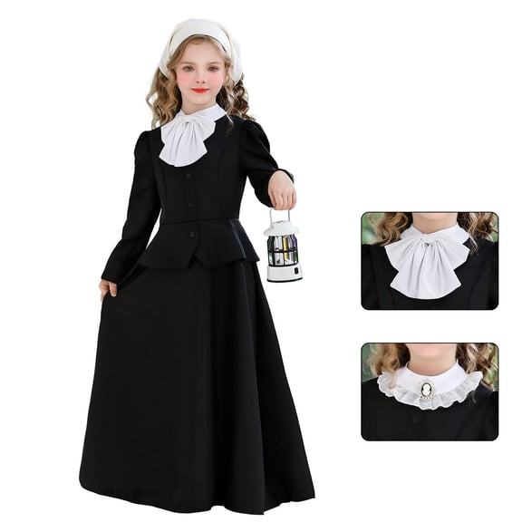 Avrntaa Girls Victorian Costumes Renaissance Maxi Trendy Dress Retro Carnival Outfit for 5-13Y
