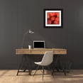 thumbnail image 3 of Meneely, Dan 12x12 Black Ornate Wood Framed with Double Matting Museum Art Print Titled - Peach Roses, 3 of 4