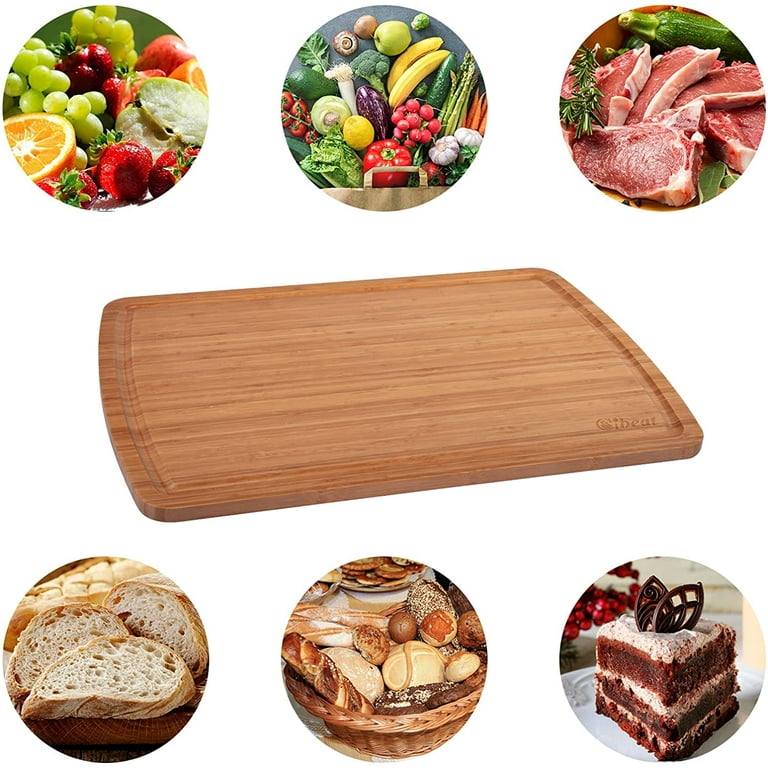 Extra Large XXXL Bamboo Cutting Board 24 x16 Inch,Largest Wooden Butcher Block for Turkey, Meat, Vegetables, BBQ, Over The Sink Chopping Board with HA