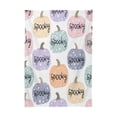 thumbnail image 2 of 60x90 Inch Tablecloth Polyester Square Tablecloth for Home Kitchen Dinner Decor Pumpkins with Spooky Text, 2 of 9