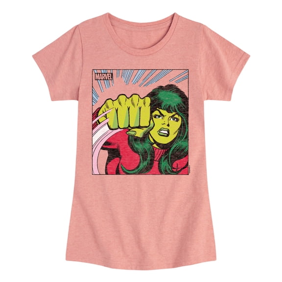 Marvel She Hulk - Comic Panel - Youth And Toddler Girls Fitted Short Sleeve Graphic T-Shirt