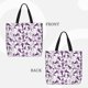 thumbnail image 2 of Fotbe Violets Flowers Bolsa Tote con Estampado para Mujer, Bolsos con Cremallera, Bolsa de Hombro Casual de Gran Capacidad con Bolsillos Internos, 2 of 7