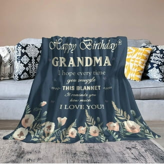 Personalized Grandma's Garden Blanket With Kids' Names – Custom Birth Month Flower Design, Christmas Gift For Nana