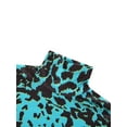 thumbnail image 4 of Qiylii Women Tight Dress Leopard High Neck Long Sleeve Wrapped Fall Mini Dress, 4 of 8