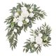 thumbnail image 4 of 2 piezas de flores artificiales rústicas decorativas para arco de boda para el hogar blanco, 4 of 9
