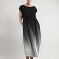 thumbnail image 2 of Robes pour Femmes Été Décontractées Amples Robe d'Été Sans Manches Plage Longue Ample Caftan Robe Maxi avec Poches, 2 of 5