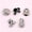 Metal Set 3 (packaged in a bag), variant on Croc shoe accessories metal shoe flower set garden shoe flower shoe buckle decorative accessories DIY high-end accessories