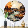 thumbnail image 1 of Designart "Nature s Fountain The Geyser s Eruption I" Landscapes Oversized Wall Clock, 1 of 6