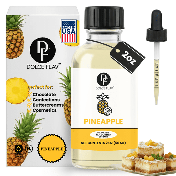 Dolce Flav - Oil Soluble Pineapple Flavoring 2 oz