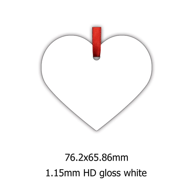 BEAUTYSUB 1,15 mm HD de una cara blanco brillante LS-CO016 Sublimación de alta definición Adornos navideños personalizados decorativos