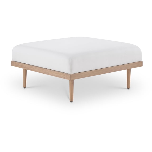 Meridian Furniture Ottomane Modulaire de Patio en Oléfine Laguna Crème de 35,5 Po