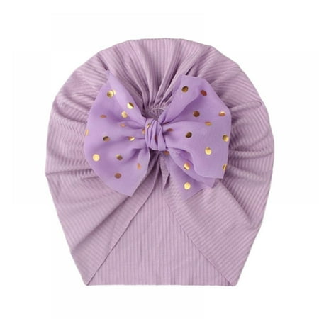 

Eleanos Baby Turban Hats 0-4 Years Old Baby Bonnet Solid Color Design Girls Boys Caps Infant Turban Elastic Cap Baby Girl Head Wraps 0-4 T
