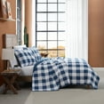 thumbnail image 2 of Wrangler Flagstaff Check Blue Full Queen Quilt Set, 2 of 14