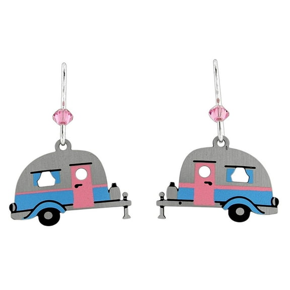 RV CAMPER TRAILER Hypo-Allergenic Earrings, Sterling Silver Plated by Sienna Sky