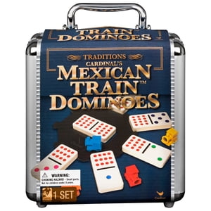Spin Master Mexican Train Dominoes in Aluminum Case