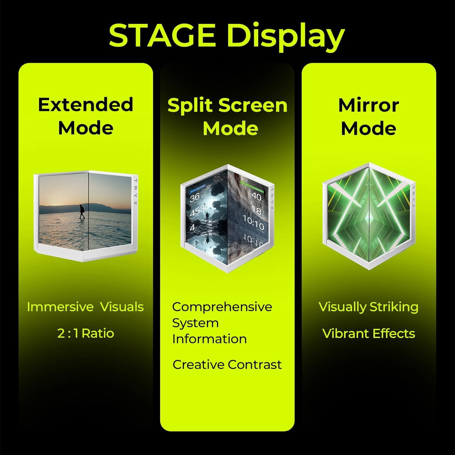 TRYX L-S360A-DM3M-G0K Stage ARGB 360mm AIO Screen3D Display Modes Asetek 7th GenV2 Intel LGA 1851/1700,AMD AM5/AM4-White
