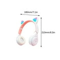 thumbnail image 3 of Cat Ear Headphones for Kids & Adults, Wireless Bluetooth Cat Headphones Gaming Headset, Lightweight Portable Over Ear Headphones for Laptop/PC/Smartphone, 3 of 9