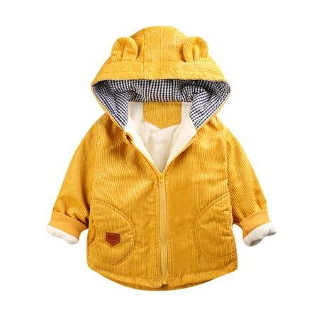 

Toddler Girls Boys Winter Cartoon Windproof Coat Hooded Warm Outwear Jacket