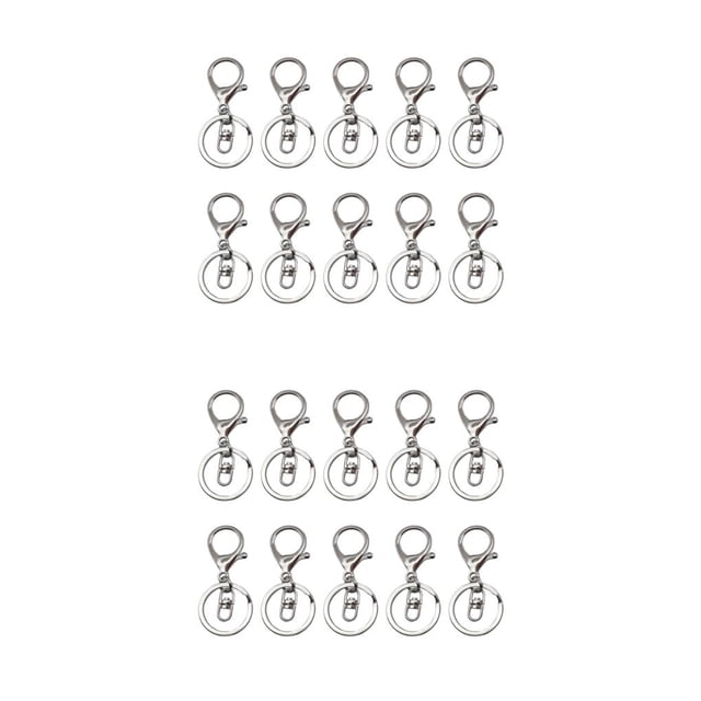 Maytalsory 10pcs Metal Carabiners Lobster Claw For Keychain - Strong And Functional Accessories For Easy Key WhiteK lobster +spla 2Set
