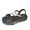 Black, variant on Women's Summer Plus-size Pearl Sponge Maternity Slippers Summer Sandals Black 37