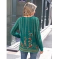 thumbnail image 6 of Zeagoo Womens Long Sleeve T-shirts Casual Fall Tunic Tops Work Fashion Cute Sweaters Button Design, 6 of 6