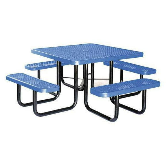 Manufacturer Varies Picnic Table,80 in L,Blue 4HUR1